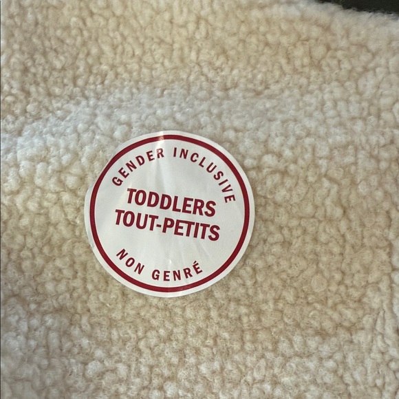 Canadiana Kids Jacket Sherpa Fleece Green and Cream Unisex Toddler Size 3T - Picture 4 of 14